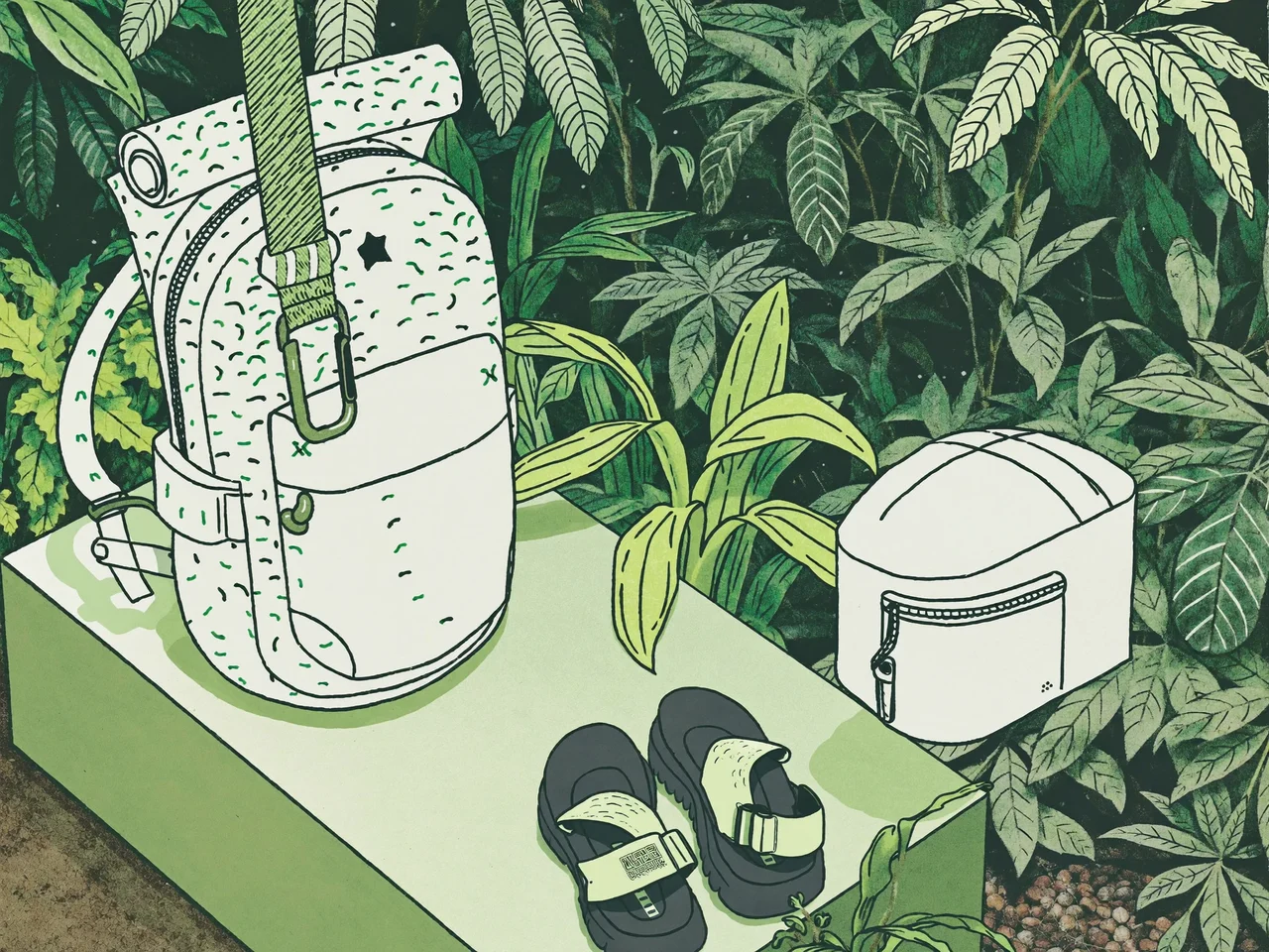 Illustriertes Materialdetail zur Formensprache des Konzeptkatalogs